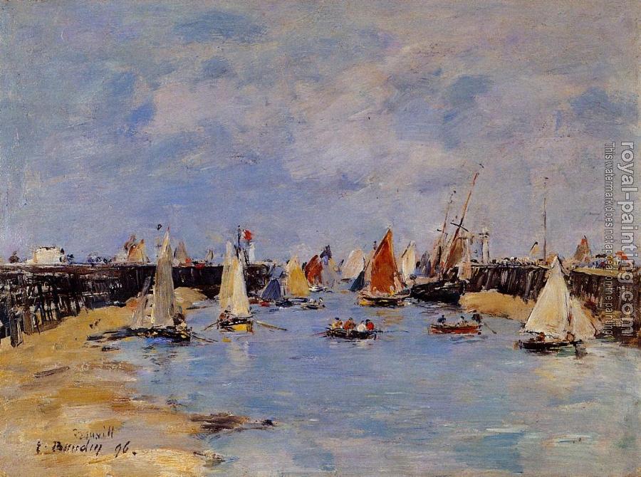 Eugene Boudin : Trouville, the Jettys, Low Tide X